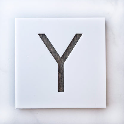 Modern Initial Coasters (Set of 4)