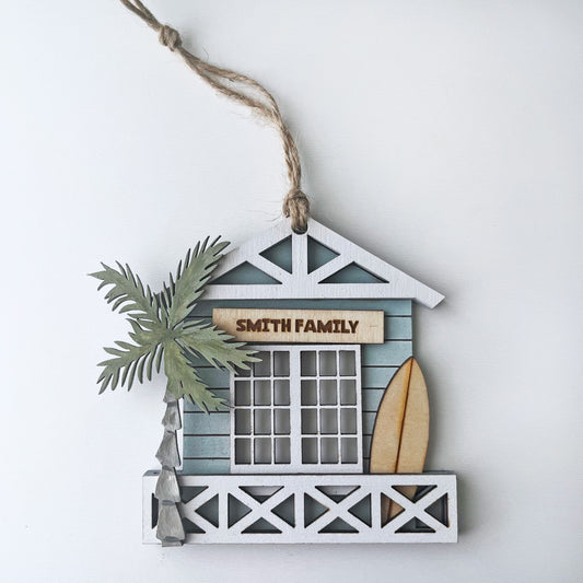 Personalized Cabana Christmas Ornament