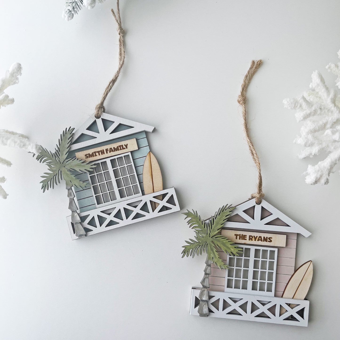 Personalized Cabana Christmas Ornament