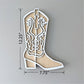 Measurements of cowgirl boot wall decor.