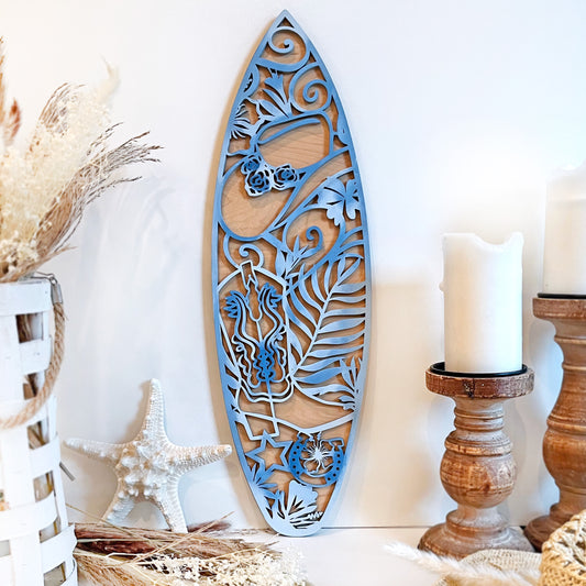 Coastal Cowgirl Surfboard Wall Decor