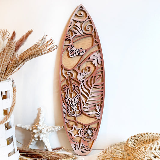 Coastal Cowgirl Surfboard Wall Decor