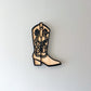 Black and Natural Cowgirl Boot Wall Decor