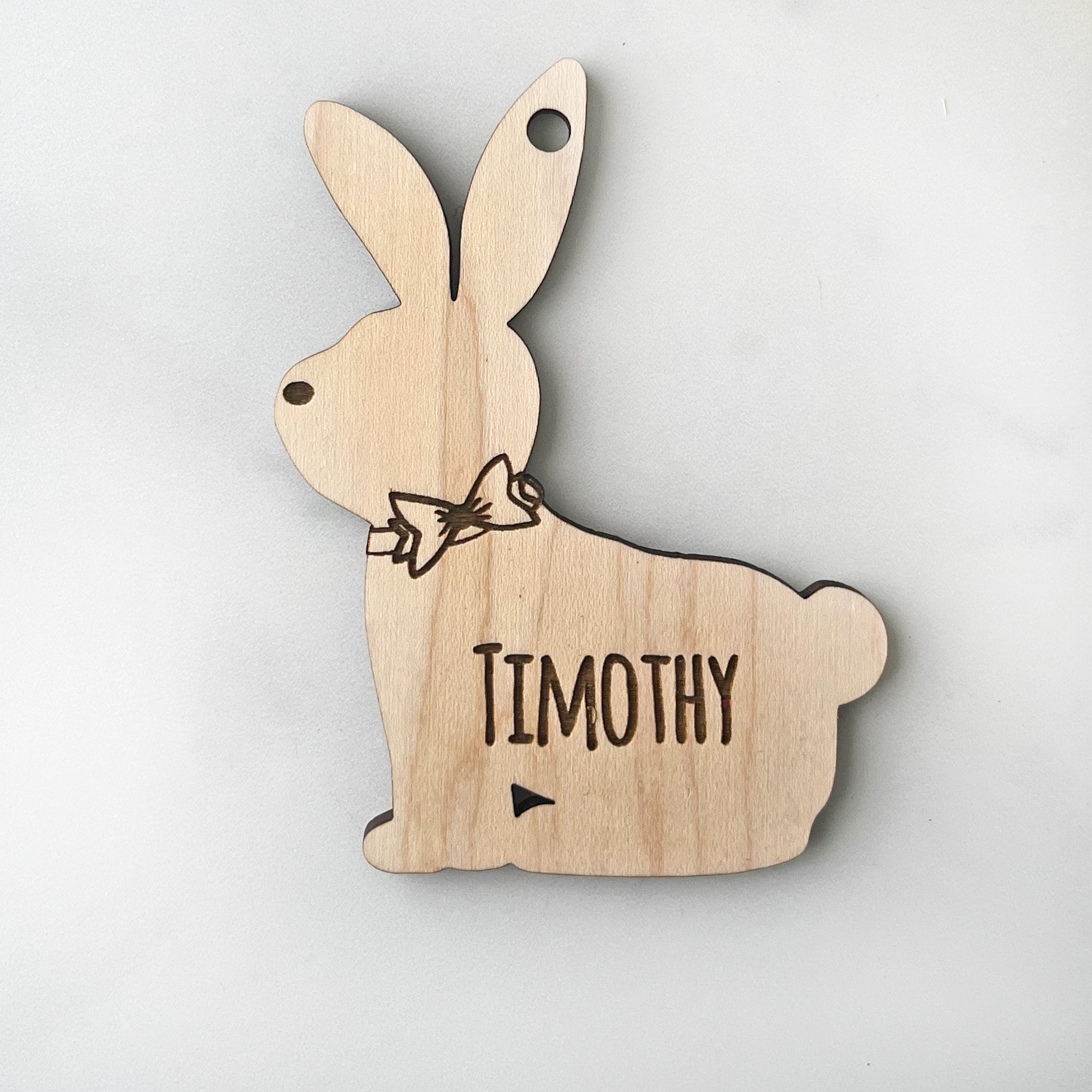 Boy Bunny Easter Tag