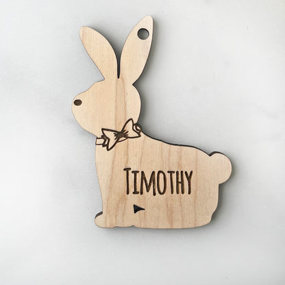 Boy Bunny Easter Tag