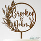 Personalized Seagrass and Reeds Cake Topper