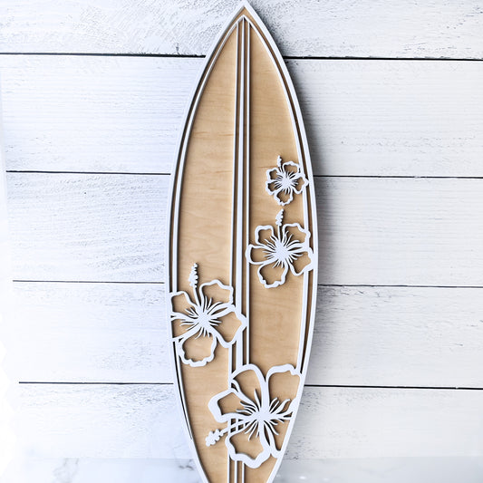 Wood Surfboard Wall Decor