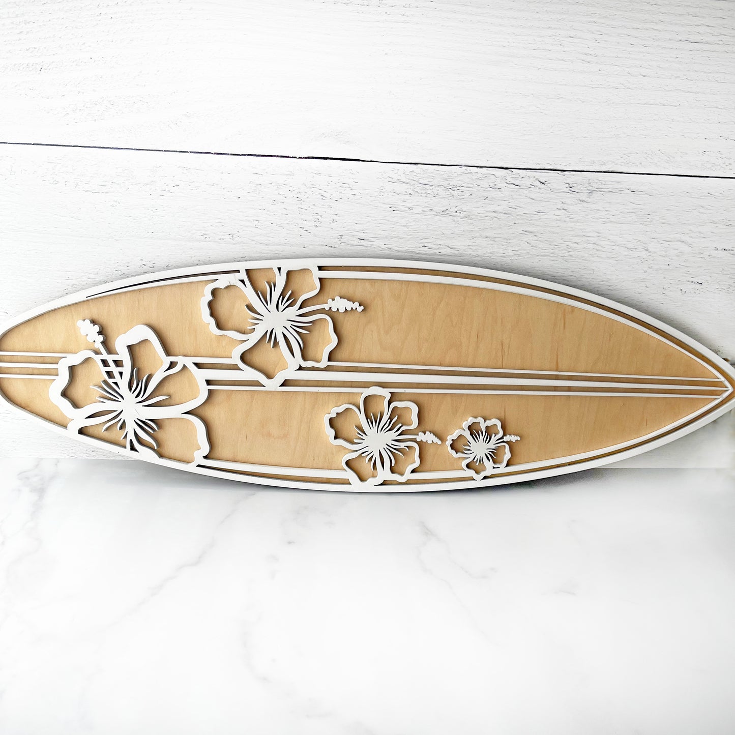 Wood Surfboard Wall Decor