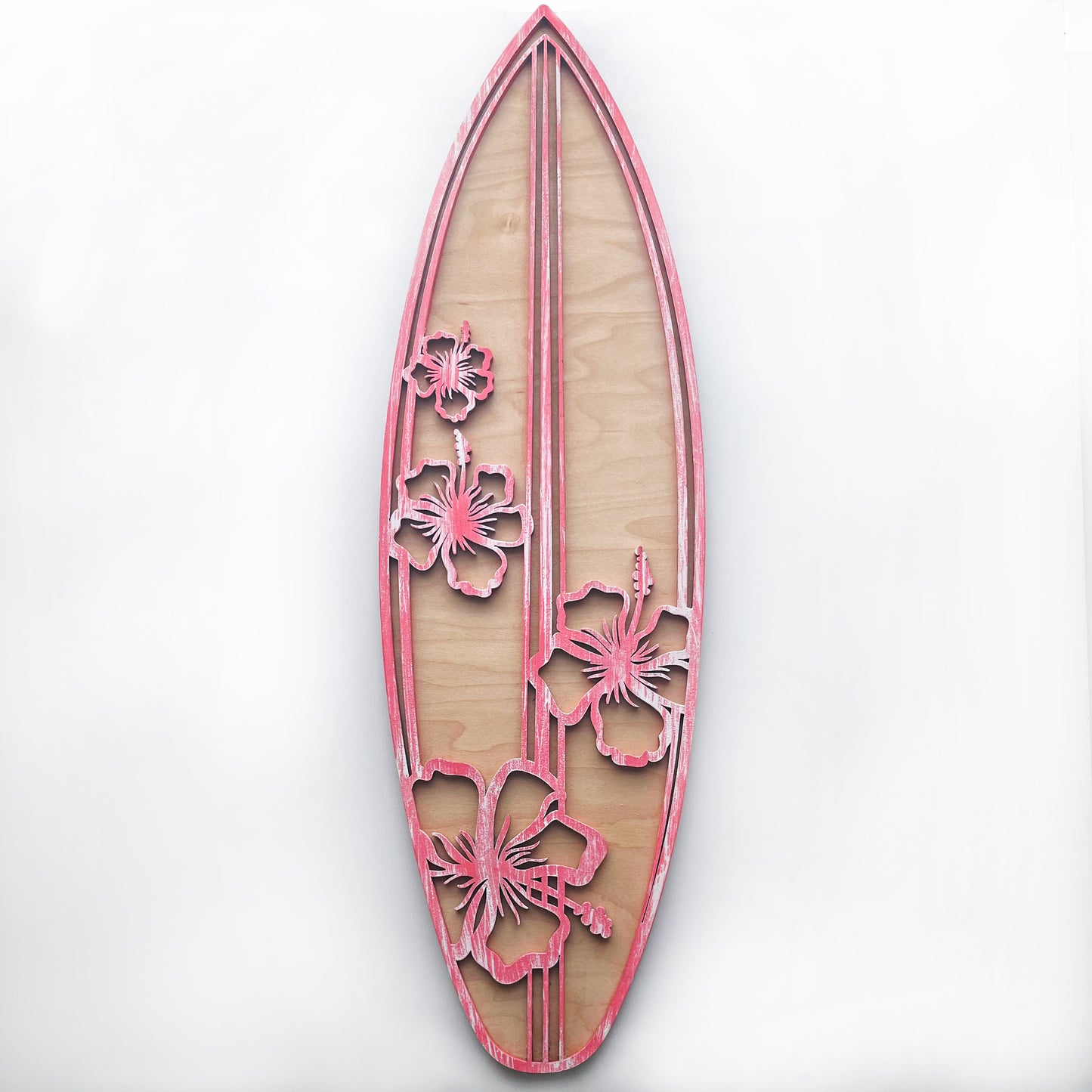 Wood Surfboard Wall Decor