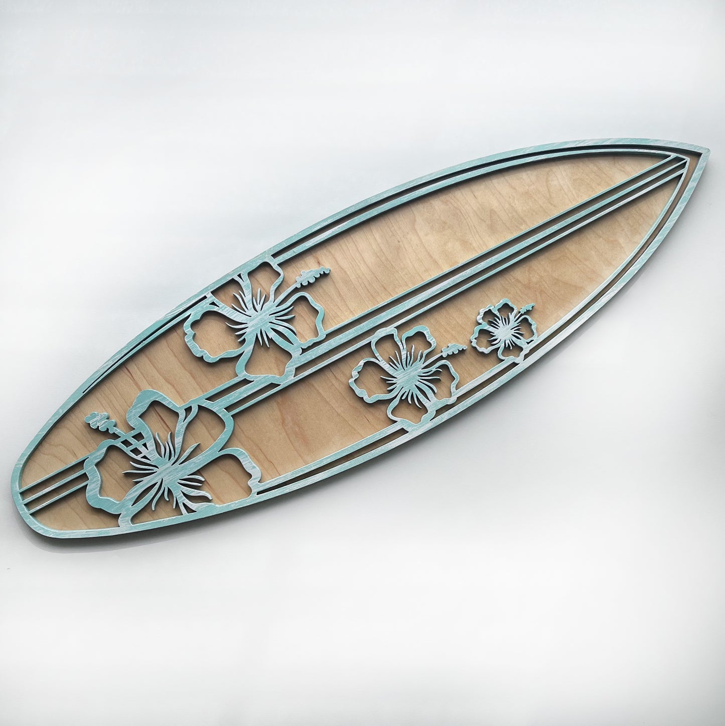 Wood Surfboard Wall Decor