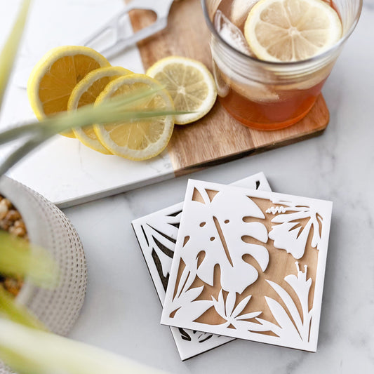 Tropical Flowers Coasters (Set of 4)