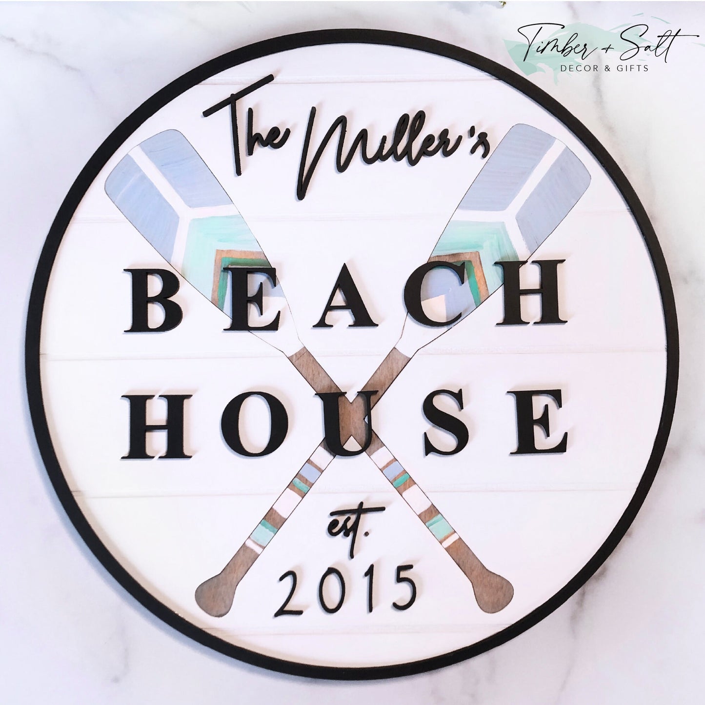 Beach House Sign - "Welcome To Our Beach House"  14" Wall Sign  Shore House Lake House Personalized