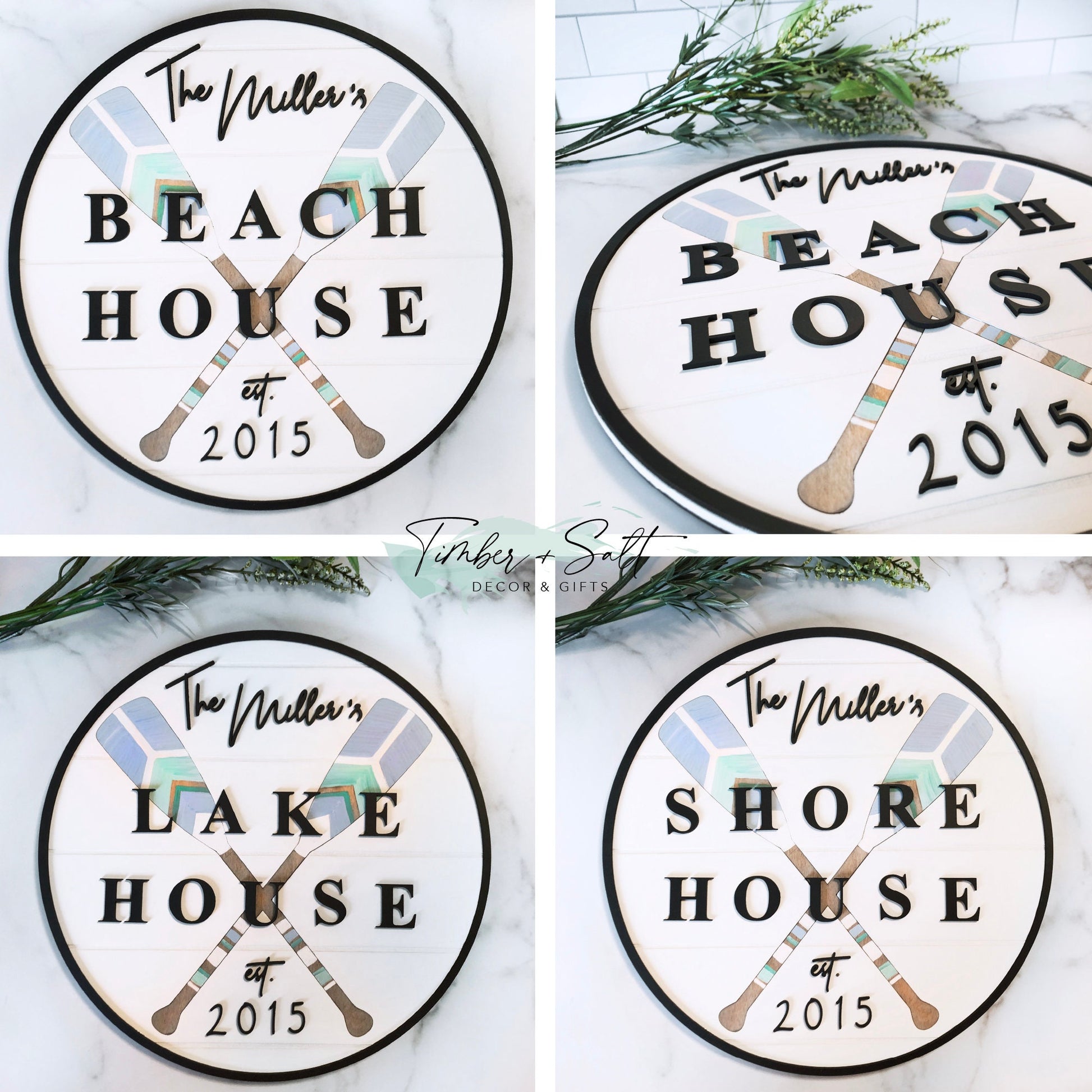 Beach House Sign - "Welcome To Our Beach House"  14" Wall Sign  Shore House Lake House Personalized